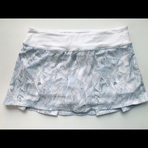 lululemon Pace Rival Skirt - White Jasmine Multi